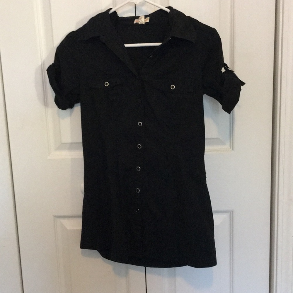 Tunic blouse in black